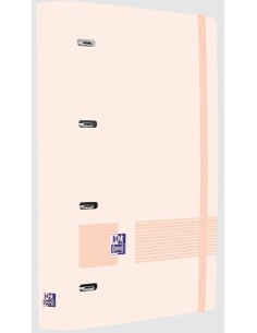 Carpebloc polyfoam a4 4 anillas 35mm con recambio cuadricula 5x5 color rosa chicle