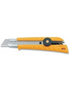 Cutter de seguridad olfa l 1 cuchilla de 18mm con guia metalica