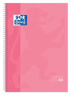 Europeanbook 1 cuaderno y block A4+ 80 hojas Rosa 400040984 Pack 5 Unid