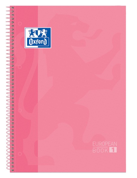 Europeanbook 1 cuaderno y block A4+ 80 hojas Rosa 400040984 Pack 5 Unid