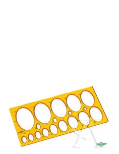 PLANTILLAS DE ELIPSES 27X13CM PLASTICO