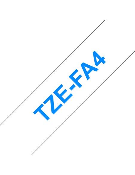 TZE-FA4 cinta para impresora de etiquetas Azul sobre blanco