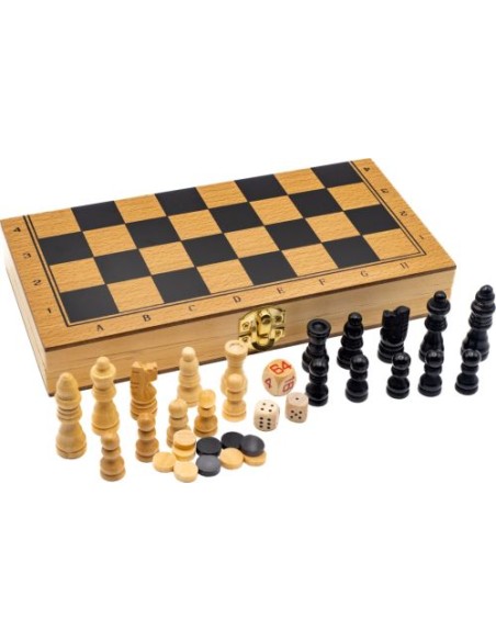 AJEDREZ DAMAS BACKGAMON FSC 100