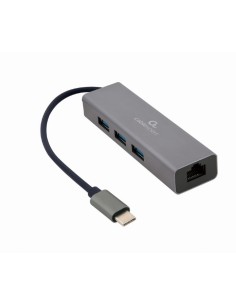 Adaptador de red USB-C Gigabit con concentrador USB 3.0 de 3 puertos