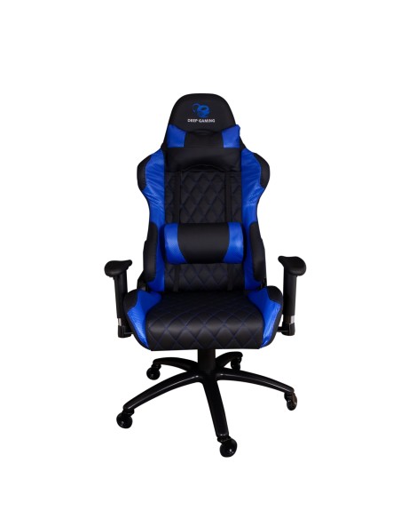 Deep Command II Silla para videojuegos de PC Asiento acolchado Negro, Azul