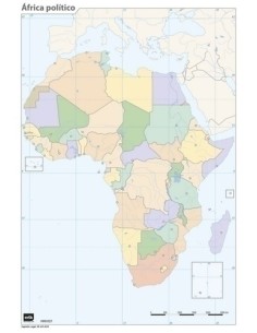 MAPA MUDO ERIK COLOR POLITICO AFRICA - Pack de 50 unidades