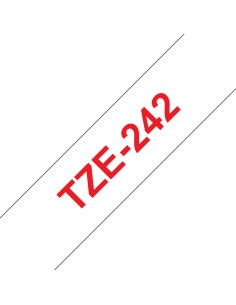 TZE-242 cinta para impresora de etiquetas Rojo sobre blanco