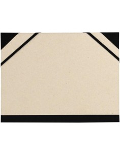 Carpeta dibujo carton con gomas 26x33cm canson brut gris