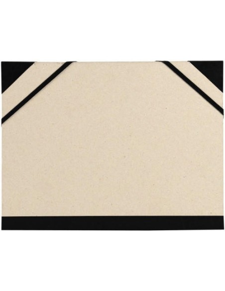 Carpeta dibujo carton con gomas 26x33cm canson brut gris