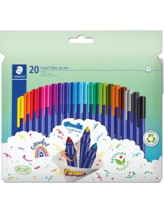 Estuche 20 rotuladores triplus 323 colores surtidos