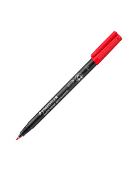 C 10 ROTULADOR LUMOCOLOR 318 ROJO PUNTA F PERMANENTE
