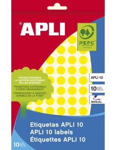 02730 etiqueta autoadhesiva Alrededor Permanente Amarillo 1008 pieza(s)