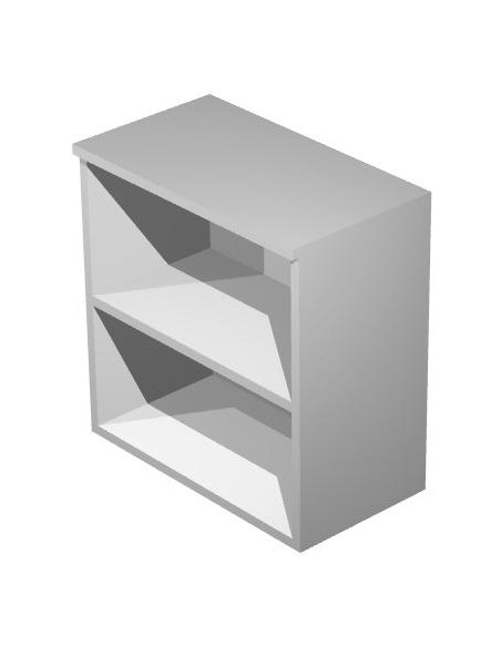 ARTEXPORT ESTANTERÍA BAJA PRESTO ABIERTA 1 ESTANTE 22MM REGULABLE CON TRASERA GRIS