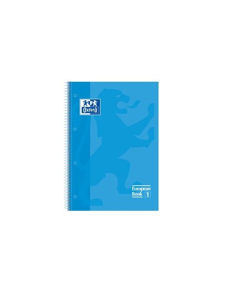 Paq 5 cuaderno espiral europeanbook1 turquesa a4 80h 90g cuadricula 5x5mm microperforado Paq 5 cuaderno espiral europeanbook1 turquesa a4 80h 90g cuadricula 5x5mm microperforado