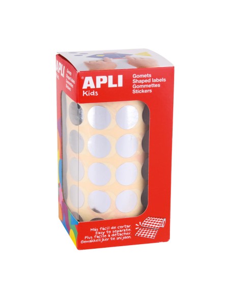 ROLLO GOMETS METALIZ. APLI REDONDOS 15MM PLATA 116