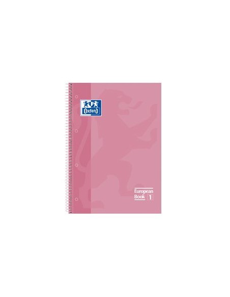 Paq 5 cuaderno espiral europeanbook1 rosa chicle a4 80h 90g cuadricula 5x5mm microperforado Paq 5 cuaderno espiral europeanbook1 rosa chicle a4 80h 90g cuadricula 5x5mm microperforado