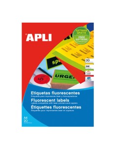 APL B20H ETIQUETA FLUOR AMARILLA 64X33.9 CANT.ROMO