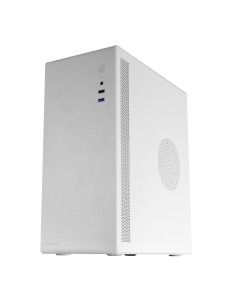 ORUMX, Caja Minitorre Slim, Micro-ATX Ultra Compacta, Estructura de Acero, Ventilador 80mm, Blanco