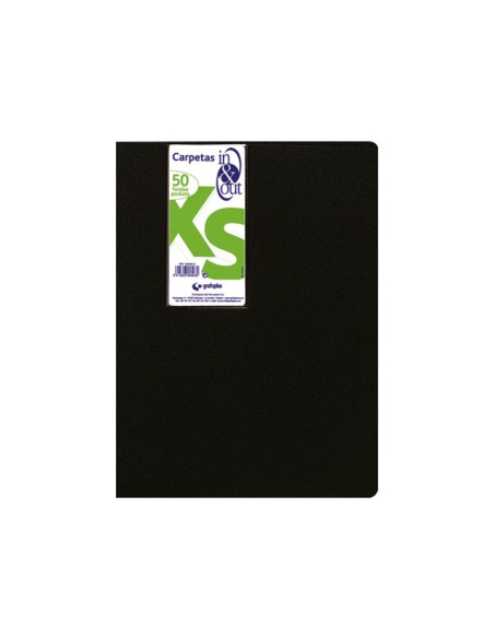 CARPETA 50FUND. GRAFOPLAS IN&OUT XS 39455010 NEGRO