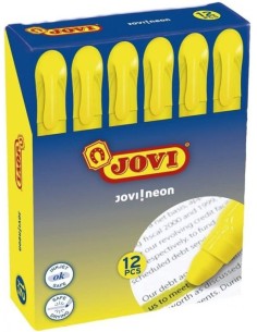 C 12 MARCADORES FLUORESCENTES CERA GEL AMARILLO