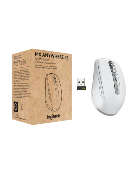 MX Anywhere 3S for Business ratón Oficina mano derecha RF Wireless + Bluetooth Laser 8000 DPI