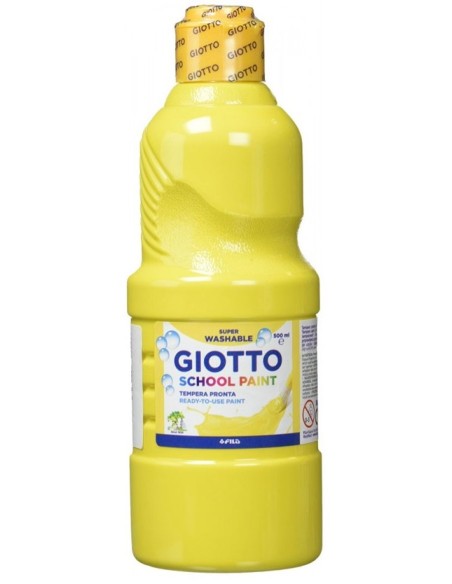 Bote tempera escolar Giotto 500ml amarillo