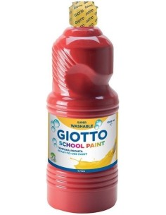 Bote tempera escolar Giotto 500ml rojo escarlata