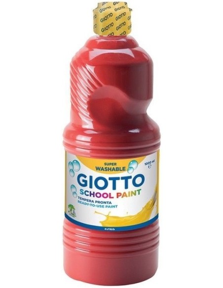 Bote tempera escolar Giotto 500ml rojo escarlata