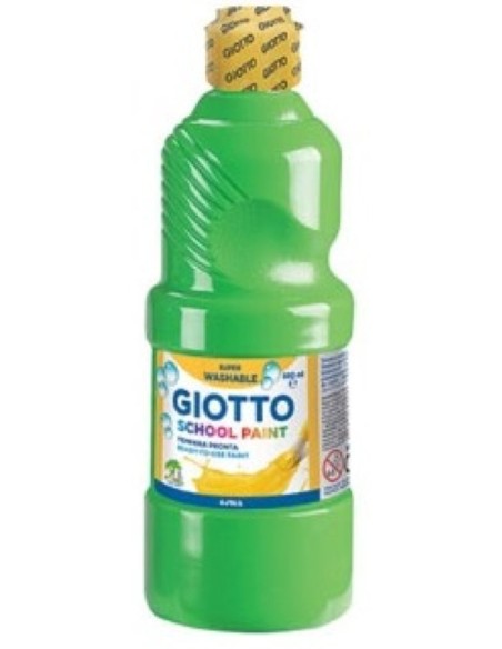 Bote tempera escolar Giotto 500ml verde cinabrio