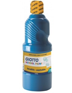 Bote tempera escolar Giotto 500ml azul cian