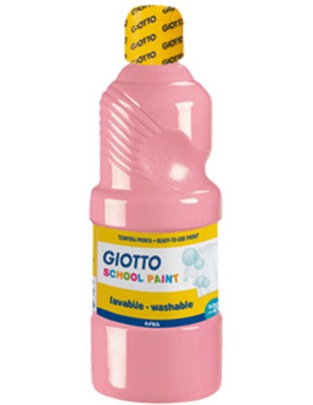Bote tempera escolar Giotto 500ml rosa carne