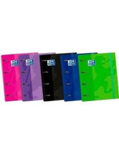 C 10 carpebloc a4 4 anillas 35mm con recambio 5 colores clasicos tapa extradura acabado brillante