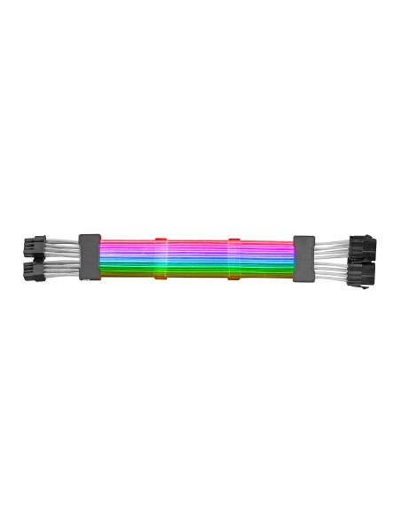 MCA-16, Cable Extensor ARGB 8+8pin PCIe para Tarjeta Gráfica, LEDs Ultrabrillantes, Compatibilidad Total, AWG18 de Cobre Puro, 3
