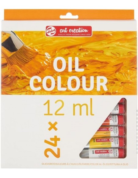 Estuche 24 tubos oleo 12 ml art creation colores surtidos