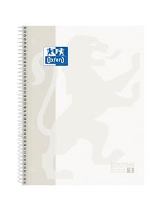 Paq 5 cuaderno espiral europeanbook1 blanco a4 80h 90g cuadricula 5x5mm microperforado