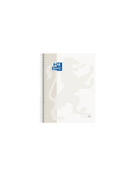Paq 5 cuaderno espiral europeanbook1 blanco a4 80h 90g cuadricula 5x5mm microperforado