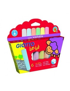 Estuche 6 super tizas giotto be be