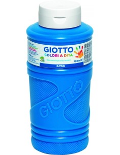 BOTE PINTURA DEDOS GIOTTO 750ML AZUL CYAN