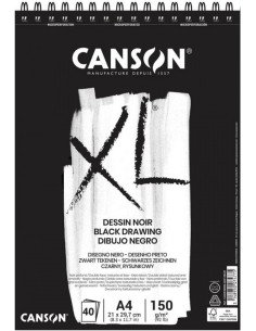 Bloc dessin noir xl a4 40h 150g microperforado