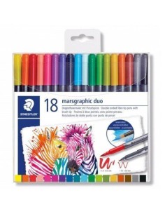 Estuche 18 rotuladores 3001 doble punta desing journey