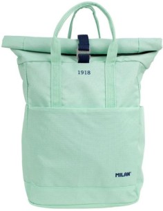 MOCHILA CON CIERRE SUPERIOR ENROLLABLE SERIE 1918 VERDE
