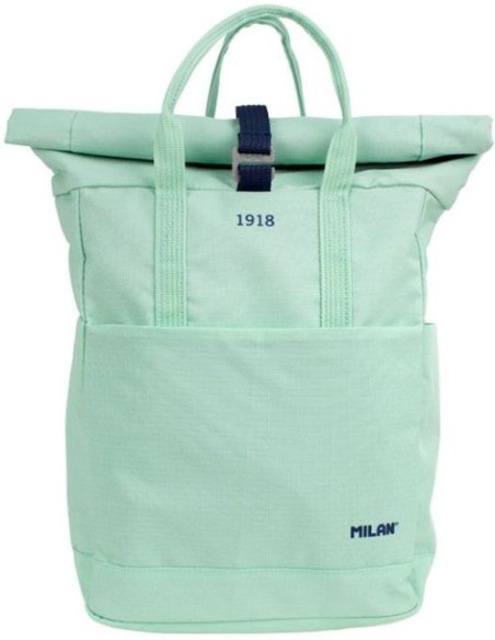 MOCHILA CON CIERRE SUPERIOR ENROLLABLE SERIE 1918 VERDE