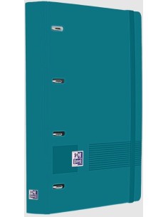 Carpebloc polyfoam a4 4 anillas 35mm con recambio cuadricula 5x5 color aqua