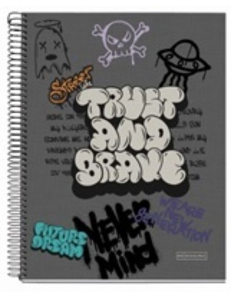 NOTEBOOK4 A4 120H HORIZONTAL 70G GRAFFITTI NOTEBOOK4 A4 120H HORIZONTAL 70G GRAFFITTI