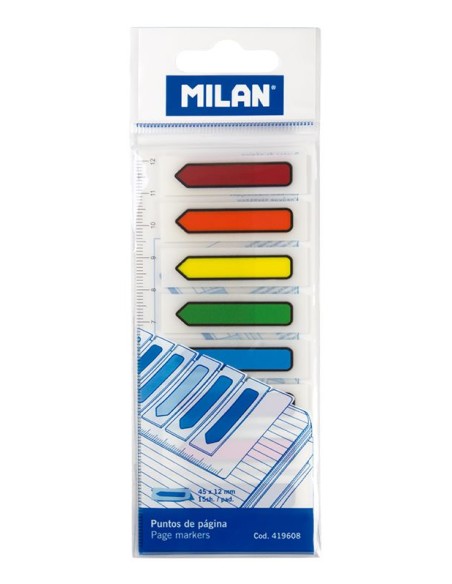 419608 marcador de página Punto de libro flexible Azul, Verde, Lila, Naranja, Rosa, Rojo, Violeta, Amarillo 1 pieza(s) 419608