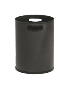 PAPELERA METALICA SIE CON ASAS NEGRA 27L 90