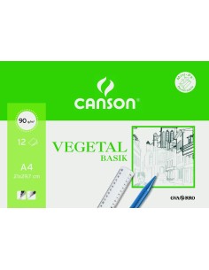 CANSON MINIPACK VEGETAL BASIK 12 HOJAS 21X29,7CM