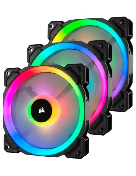 LL120 RGB Carcasa del ordenador Ventilador 12 cm Negro, Blanco