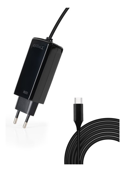 Cargador de portátil GAN USB-C PD 100W, Negro