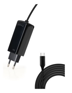 Cargador de portátil GAN USB-C PD 90W, Negro